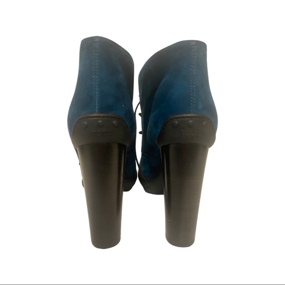 Tod's Suede Ankle Lace-Up Boots - Picture 3 of 4